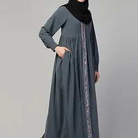 Lace Abaya Dress - styling and drape detail