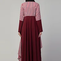 Asymmetrical Abaya Dress - Nida Matte fabric close up