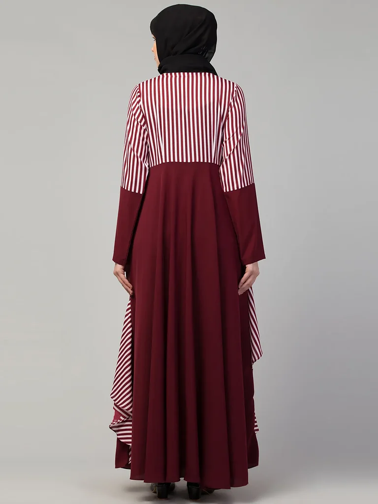 Asymmetrical Abaya Dress Nida Matte fabric close up Asymmetrical Abaya Dress Nida Matte fabric close up