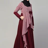 Asymmetrical Abaya Dress - finished stitching and hem detail