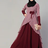 Asymmetrical Abaya Dress - sleeve and cuff detail
