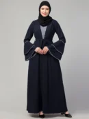 Dual Layer Abaya Dress with Attached Shrug
