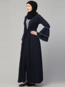 Dual Layer Abaya Dress with Attached Shrug
