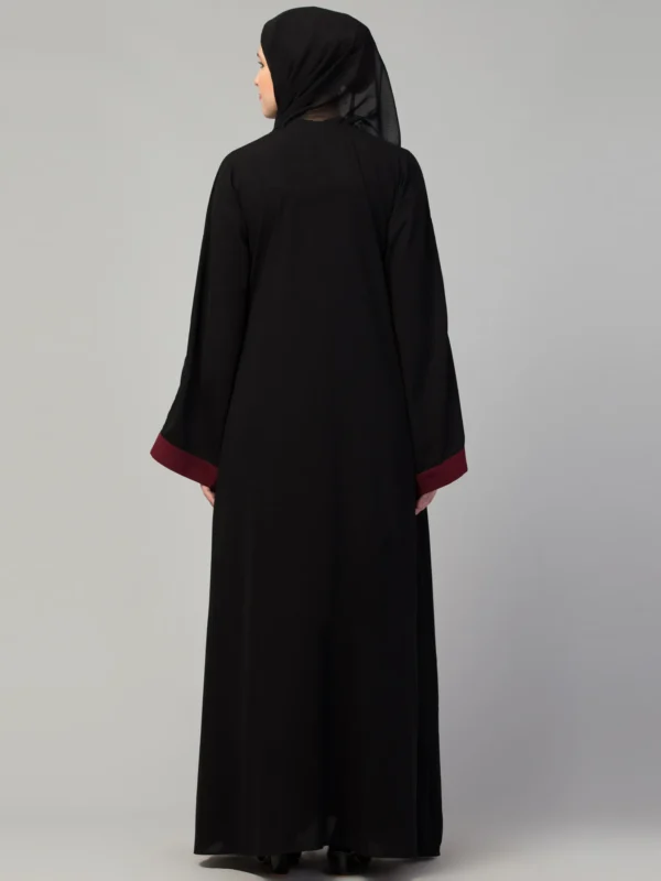 Dual Layer Abaya Dress with Attached Shrug