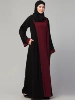 Dual Layer Abaya Dress with Attached Shrug