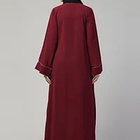 Dual Color Abaya - Nida Matte fabric close up