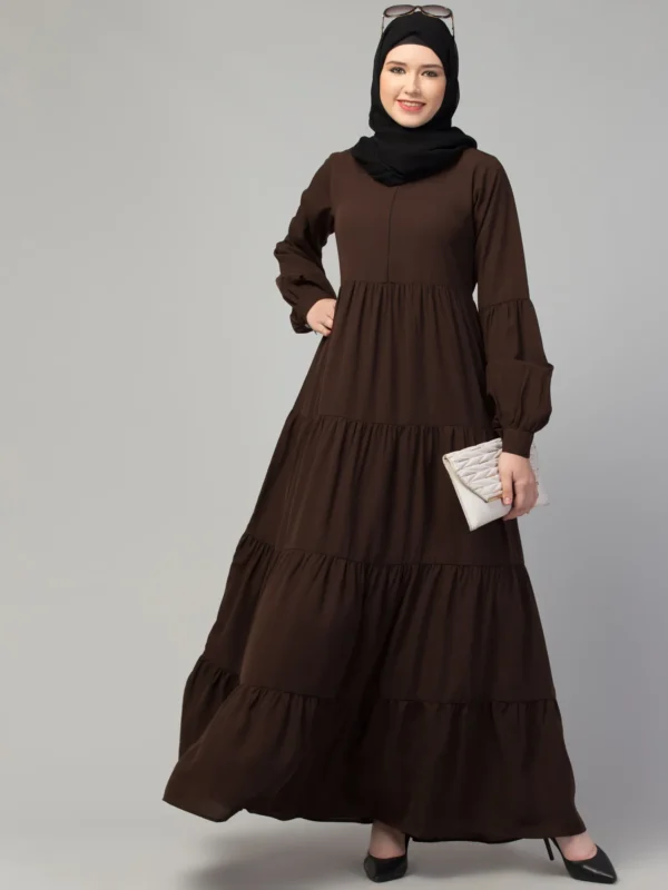 Umbrella Abaya with Elasticated Cuffs
