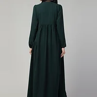 Box Design Umbrella Abaya - Nida Matte fabric close up