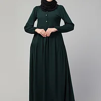 Box Design Umbrella Abaya - full length front view
