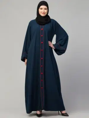 A-line Abaya with Pipin Work