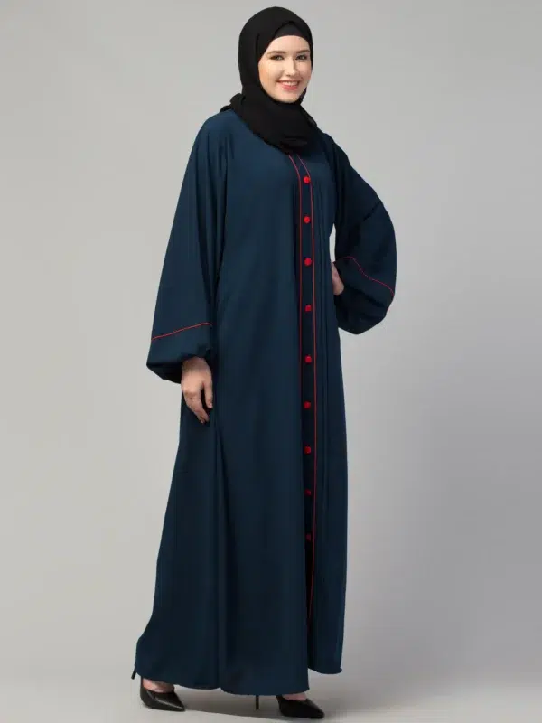 A-line Abaya with Pipin Work