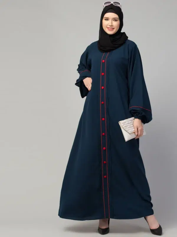 A-line Abaya with Pipin Work