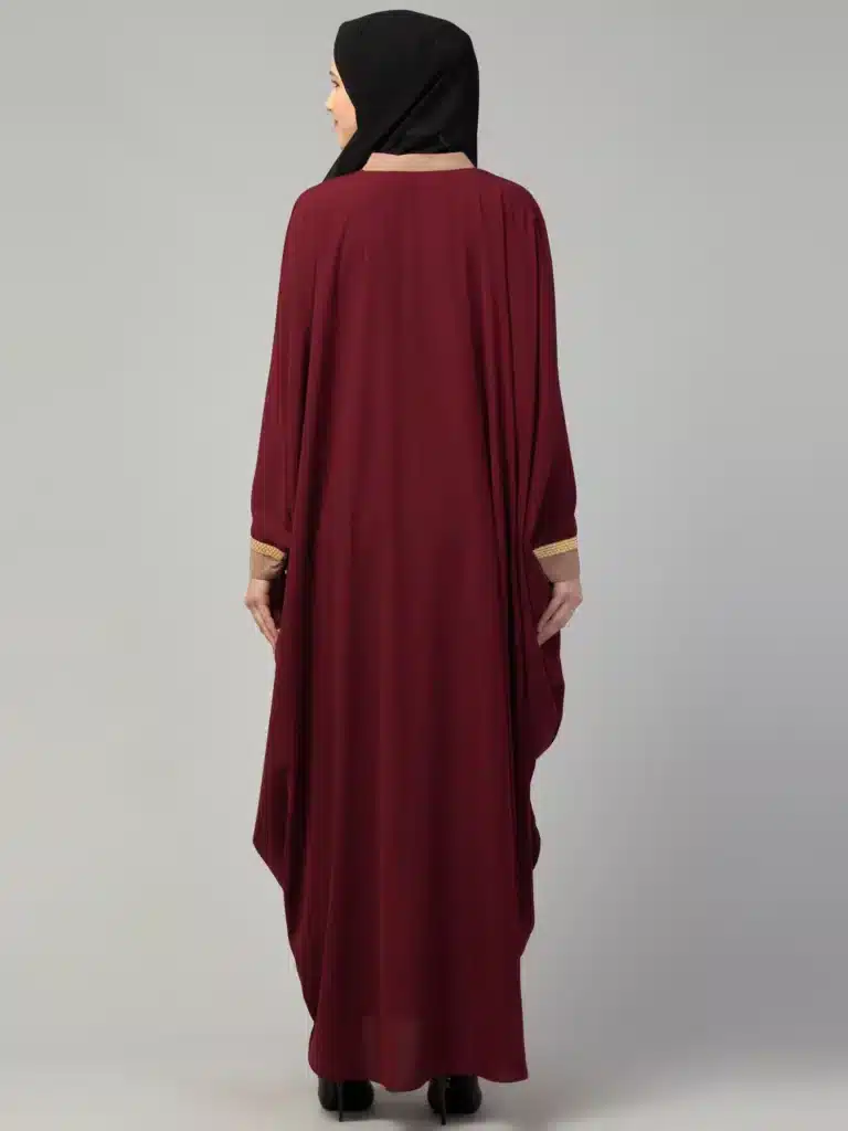 Lace Kaftan Abaya Nida Matte fabric close up Lace Kaftan Abaya Nida Matte fabric close up