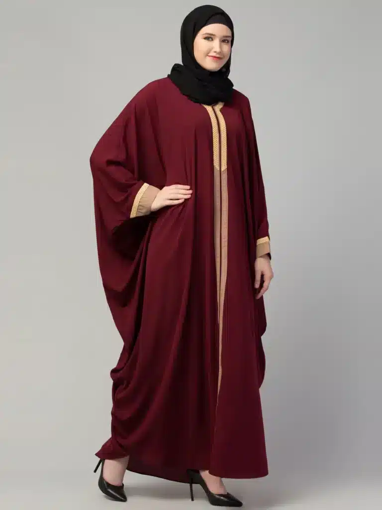 Lace Kaftan Abaya styling and drape detail Lace Kaftan Abaya styling and drape detail