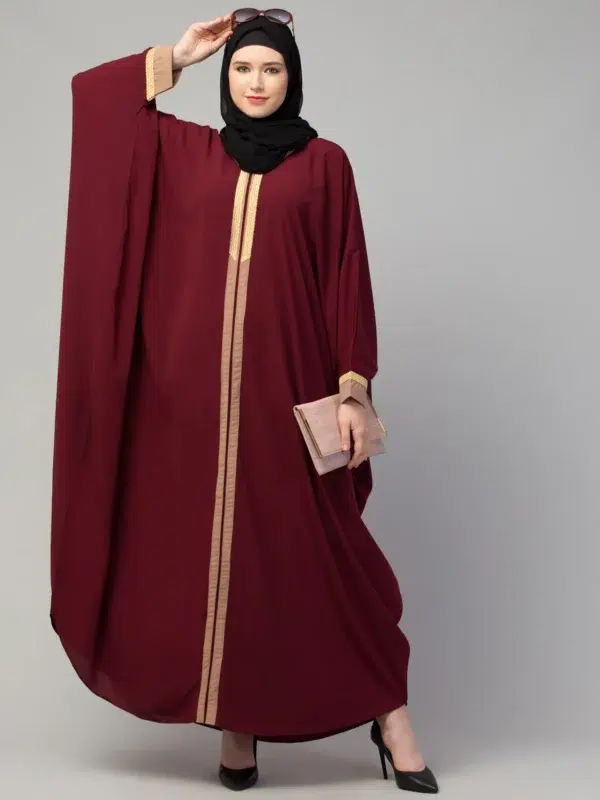 Kaftan in Dual Color with Lace