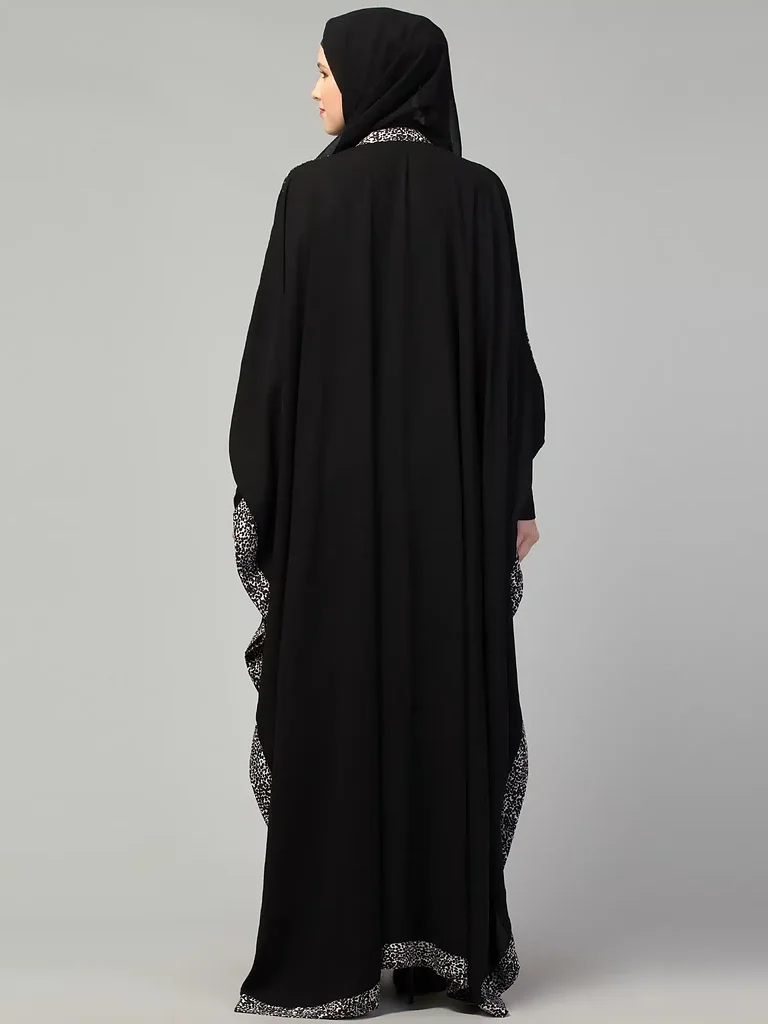 Elegant Kaftan  Nida Matte fabric close up