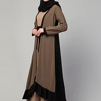 Abaya with Shrug - finished stitching and hem detail