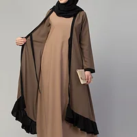 Abaya with Shrug - side drape