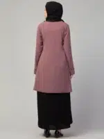 Two Piece Knee Length Abaya with Embroidery