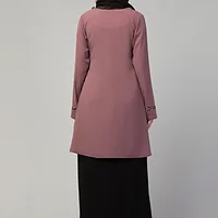 Two Piece Knee Length Abaya with Embroidery