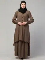 Two Piece Knee Length Abaya and Skirt