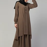 Two Piece Knee Length Abaya and Skirt