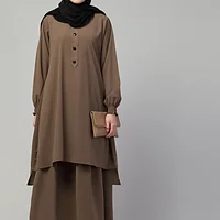 Two Piece Knee Length Abaya and Skirt