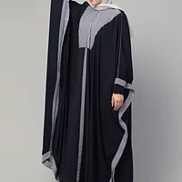Striped Kaftan - finished stitching and hem detail