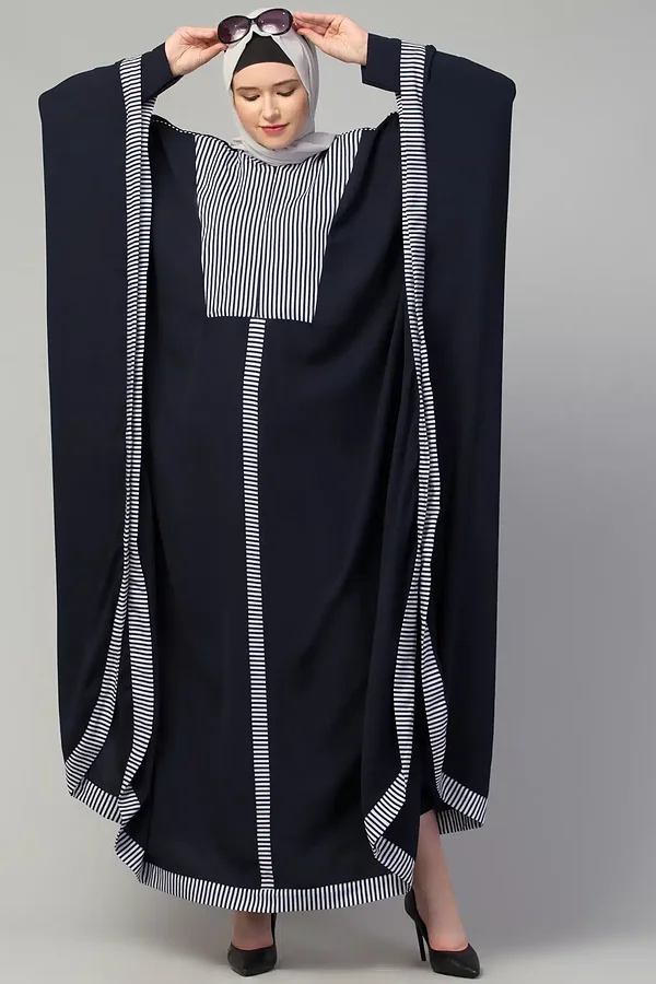 Striped Kaftan - full length front view