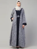 Striped Maxi Dress Abaya