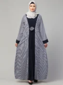 Striped Maxi Dress Abaya