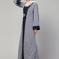 Striped Abaya - styling and drape detail