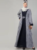 Striped Maxi Dress Abaya