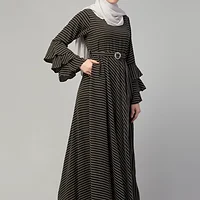 Umbrella Abaya with Belt - styling and drape detail