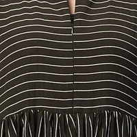 Striped Umbrella Abaya - back view