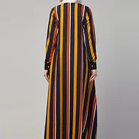 Front Open Button Abaya - Nida Matte fabric close up