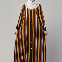 Front Open Button Abaya - sleeve and cuff detail