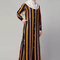 Front Open Button Abaya - styling and drape detail