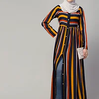 Pintucks Abaya - side drape