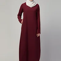 Inner Abaya with Pockets - full length front view