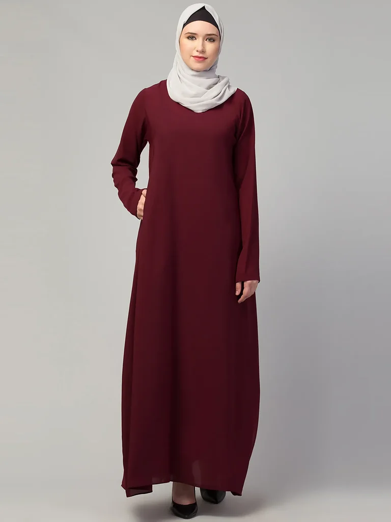 Inner Abaya with Pockets  full length front view