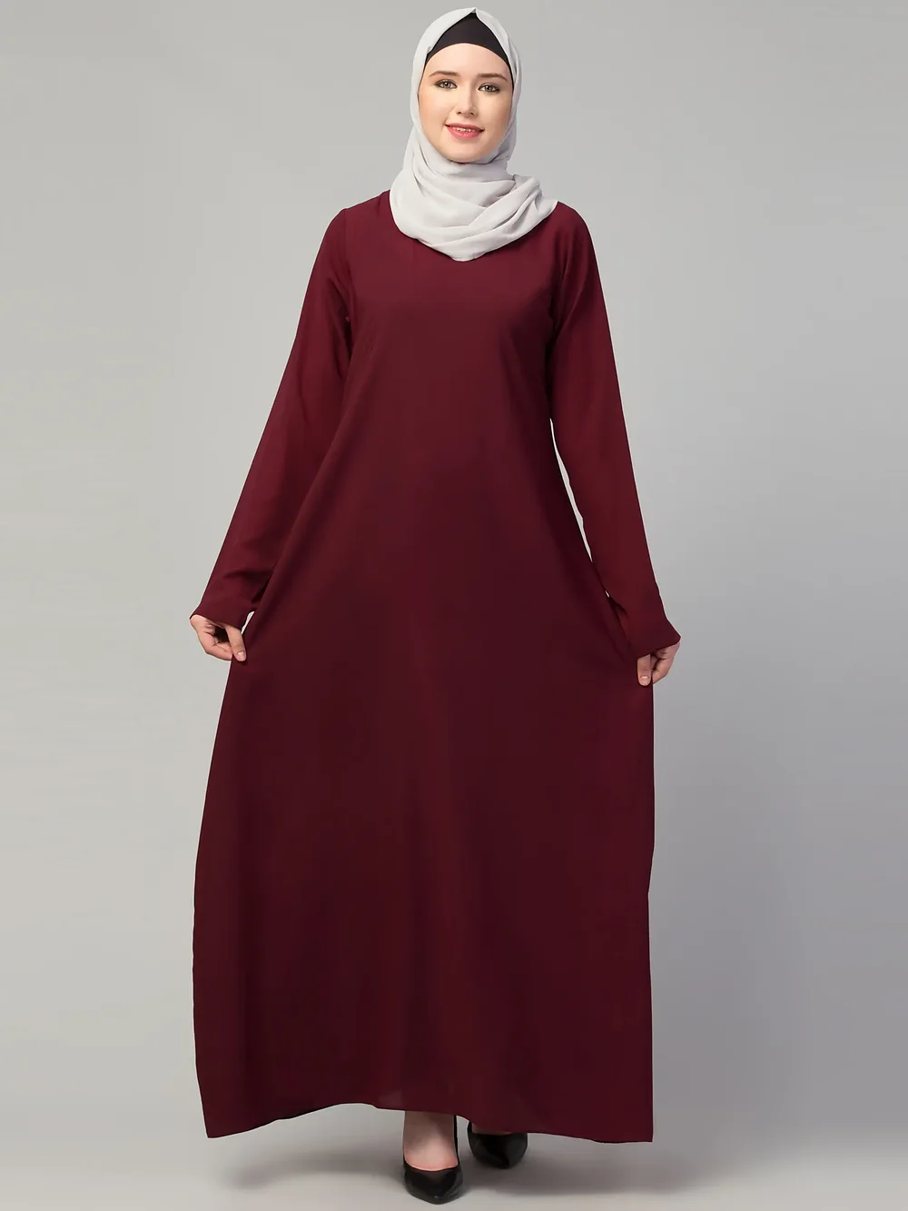 Inner Abaya with Pockets  side drape