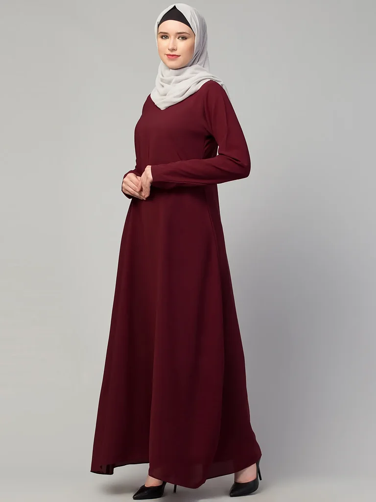 Inner Abaya with Pockets  styling and drape detail