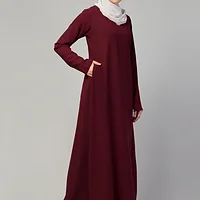 Inner Abaya with Pockets - finished stitching and hem detail