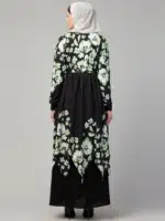 Dual Layer Abaya Dress with attached Shrug