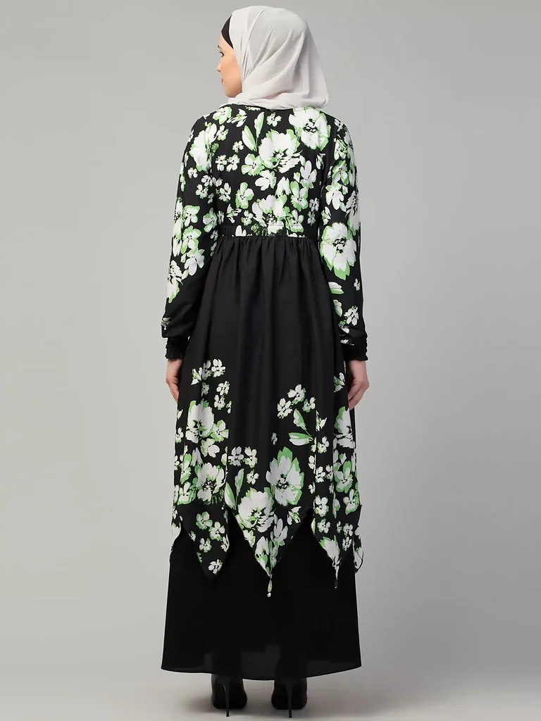 Dual Layer Abaya Dress  Nida Matte fabric close up