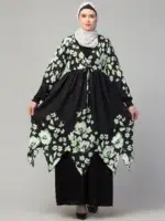 Dual Layer Abaya Dress with attached Shrug