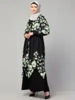 Dual Layer Abaya Dress with attached Shrug