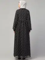 Dual Layer Abaya Dress with attached Shrug