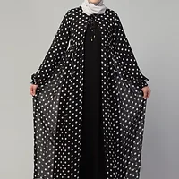 Dual Layer Shrug Abaya - full length front view